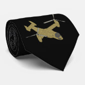 V-22 Osprey Flugzeug Art Design Krawatte (Gerollt)