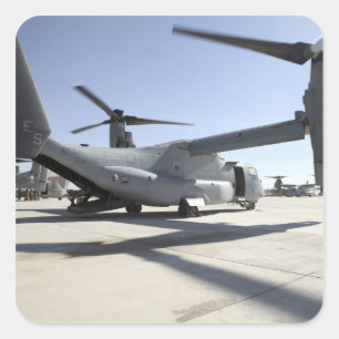 V-22 Osprey Tiltrotor Flugzeug 2 Quadratischer Aufkleber