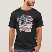 V-22 Osprey USAF Hubschrauberflugzeug T-Shirt (Vorderseite)