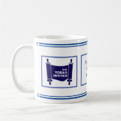 V.4 ADON OLAM, SHABBAT IST HIER! NAVY & WHITE KAFFEETASSE (Links)