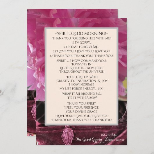 V.4 SPIRITT GUT MORNING! Inspiration und Freude Dankeskarte (Vorne/Hinten)