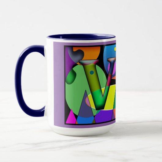 "V" & "A" Mit Monogramm Kaffeemaschine Tasse (Links)