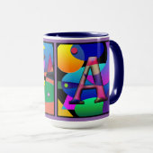 "V" & "A" Mit Monogramm Kaffeemaschine Tasse (VorderseiteRechts)