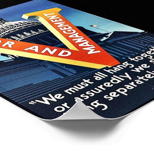 V Arbeit und Management Poster (Ecke)