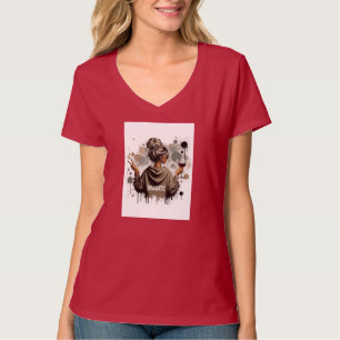 V-Ausschnitt schön T-Shirt