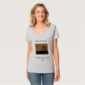 V-Ausschnitt T-Shirt (Hellstahl) (Vorderseite Vollansicht)