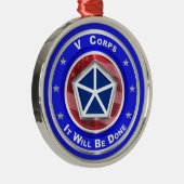 V Corps Christmas Keepake Ornament Aus Metall (Rechts)