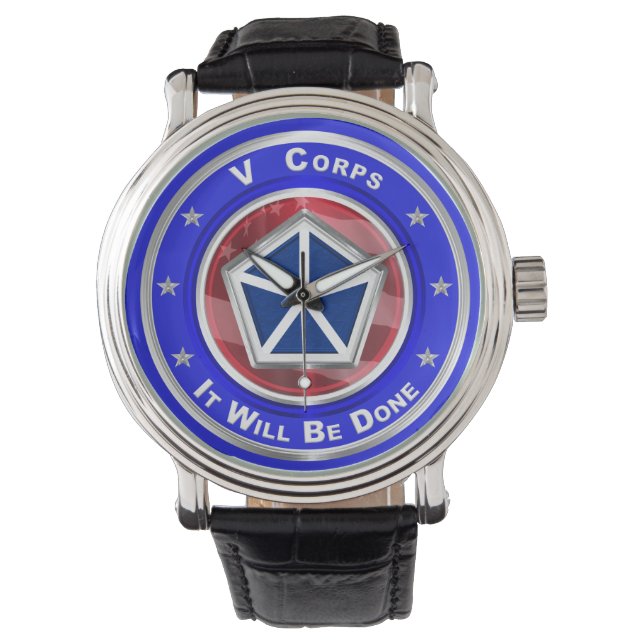 V Corps "It will done" Armbanduhr (Vorderseite)