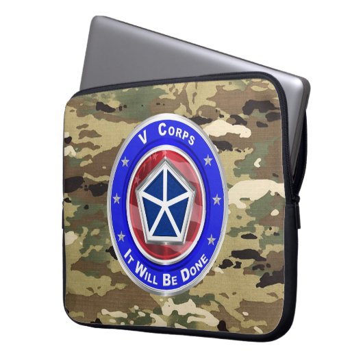 V CORPS LAPTOPSCHUTZHÜLLE (Vorderseite Links)