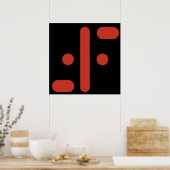 V das Logo von 1983 für Besucher Poster (Küche)