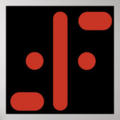 V das Logo von 1983 für Besucher Poster (Vorne)