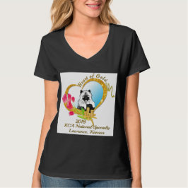 V der entspannten Sitzfrauen - Hals T - Shirt