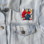 V der Papst, Tarotkarte Button (Beispiel)