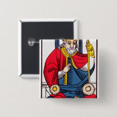 V der Papst, Tarotkarte Button (Vorne & Hinten)