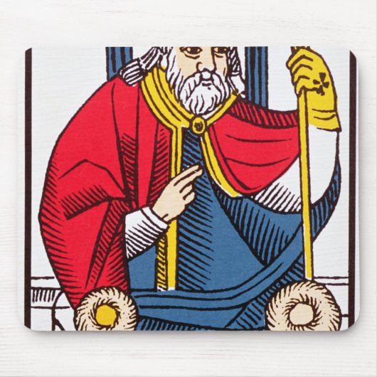 V der Papst, Tarotkarte Mousepad (Vorne)