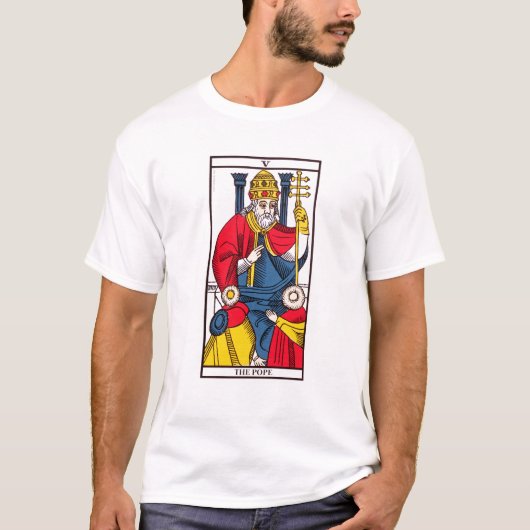V der Papst, Tarotkarte T-Shirt (Vorderseite)