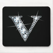 "V" Diamond Bling Mousepad (Vorne)