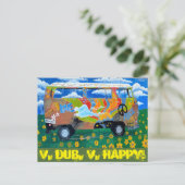 V. Dub, V. Happy! Postkarte (Stehend Vorderseite)