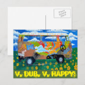 V. Dub, V. Happy! Postkarte (Vorne/Hinten)