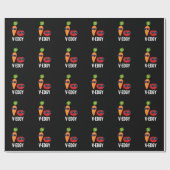V-Edgy Funny Veggie Pun Dark BG Geschenkpapier (Flach)