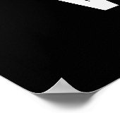 V-Edgy Funny Veggie Pun Dark BG Poster (Ecke)