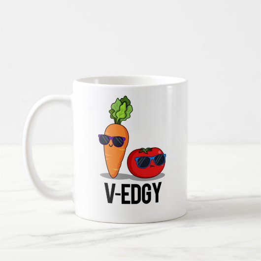V-Edgy Funny Veggie Pun Kaffeetasse (Links)
