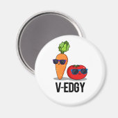 V-Edgy Funny Veggie Pun Magnet (Vorderseite/Rückseite)