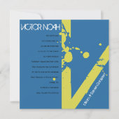 V Einladung zur ersten Einholung von Bar Bat Mitzv (Vorderseite)