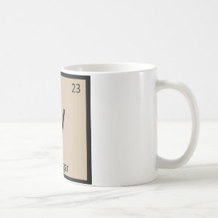 V - Essig Chemie Periodensystem Symbol Kaffeetasse