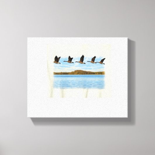 V-Formationsflug Leinwanddruck (Vorderseite)