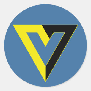 V für freiwilligen Aufkleber