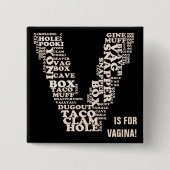 V für Vaginasieg in Michigan Button (Vorderseite)