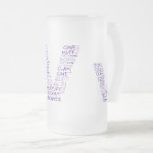 V für Vaginasieg in Michigan Mattglas Bierglas (VorderseiteRechts)