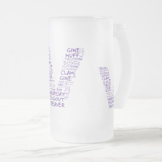 V für Vaginasieg in Michigan Mattglas Bierglas (VorderseiteRechts)