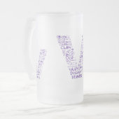 V für Vaginasieg in Michigan Mattglas Bierglas (Vorderseite Links)