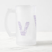 V für Vaginasieg in Michigan Mattglas Bierglas (Links)