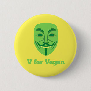 V für vegan button