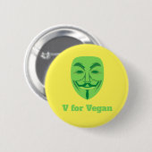 V für vegan button (Vorne & Hinten)