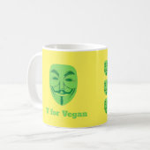 V für vegan kaffeetasse (Vorderseite Links)