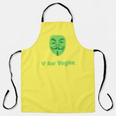 V für vegan schürze (Vorderseite)
