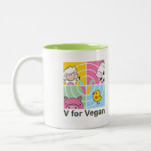 V für vegane Tasse (Links)