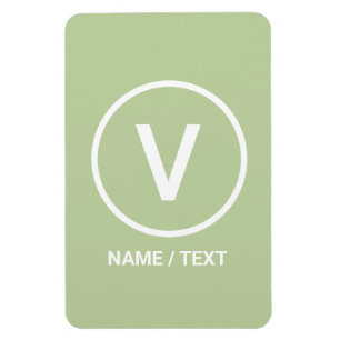 V für Veganes Diätlogo natürlich personalisiert Magnet