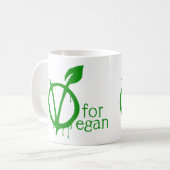 V für veganes kaffeetasse (Vorderseite Links)