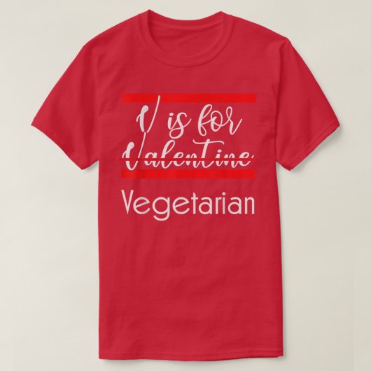 V Für vegetarischen T - Shirt (Design vorne)