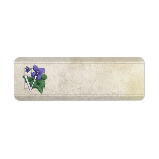 V für Violets Blume Monogramm (Vorne)