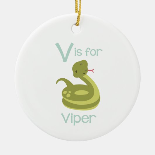 V für Viper Keramik Ornament (Vorne)