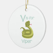 V für Viper Keramik Ornament (Links)