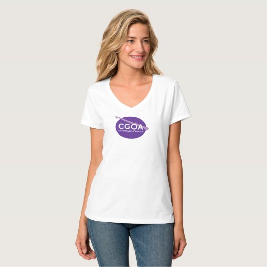 V-Hals CGOA T - Shirt (Vorderseite Vollansicht)