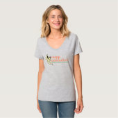 V-Hals T - Shirt, Frauen T-Shirt (Vorderseite Vollansicht)