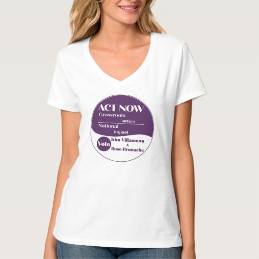 V-Hals zu Shirt (Vorderseite)